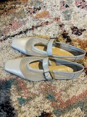 Vagabond Grey Mesh Mary Jane Mules